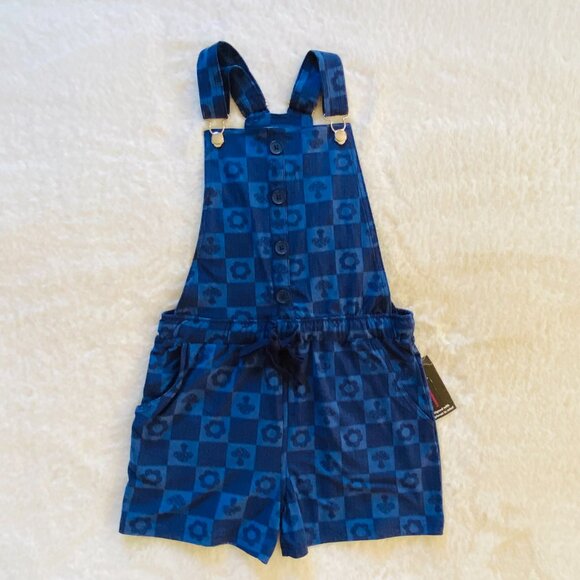 Overall Shorts Mushroom & Flowers Pattern Size Small NEW - Picture 1 of 10